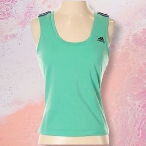ADIDAS Green Active Wear Athletic Workout Tank Top